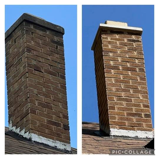 After photo: brick wall repaired and cleaned